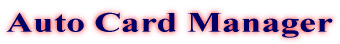 Auto Card Manager